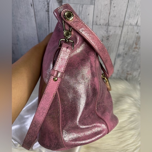 FURLA limited edition shimmer bucket bag in champagne - Picture 5 of 17